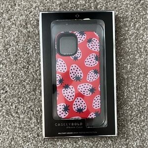 CASELY NWT iPhone 12 Mini Red Strawberry Bold Case